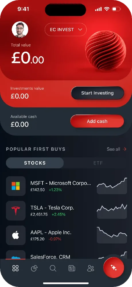 EC Markets — 官网产品与服务画面
